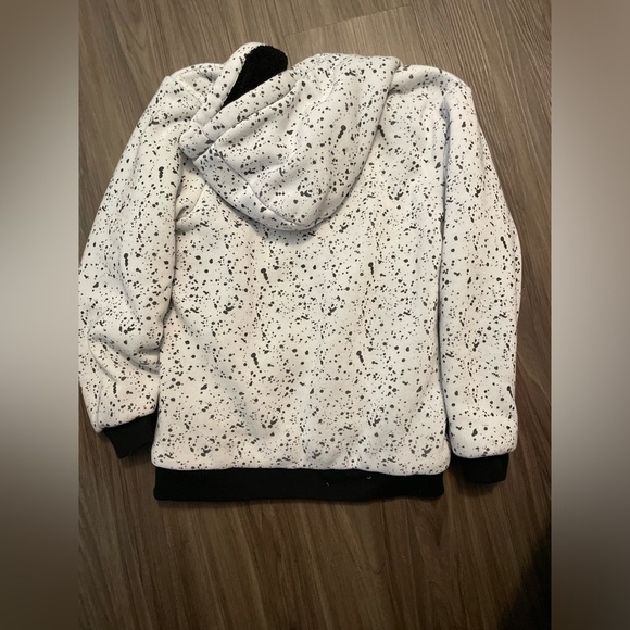Street Rules Clothing Boys Black and White Speckled Hoodie size 10/12 - Picture 2 of 4